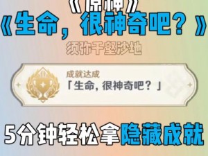 原神只要用心攻略详解：成就达成指南与隐藏成就攻略探索心得分享