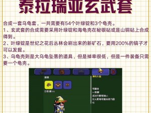 泰拉瑞亚乌龟套制作全攻略：材料步骤与技巧详解