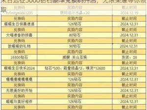 末日远征5000钻石豪华兑换码开启，无限荣耀等你领取