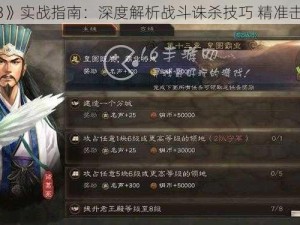 《三国志13》实战指南：深度解析战斗诛杀技巧 精准击杀要领详解