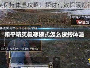 和平精英保持体温攻略：探讨有效保暖途径与策略