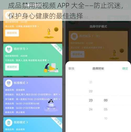 成品禁用短视频 APP 大全——防止沉迷，保护身心健康的最佳选择