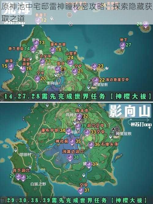 原神池中宅邸雷神瞳秘密攻略：探索隐藏获取之道