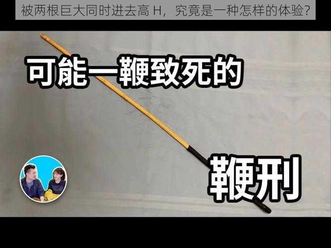 被两根巨大同时进去高 H，究竟是一种怎样的体验？