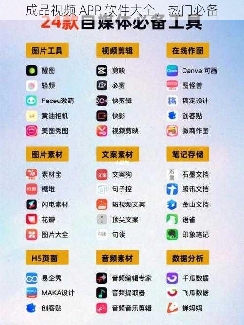 成品视频 APP 软件大全，热门必备