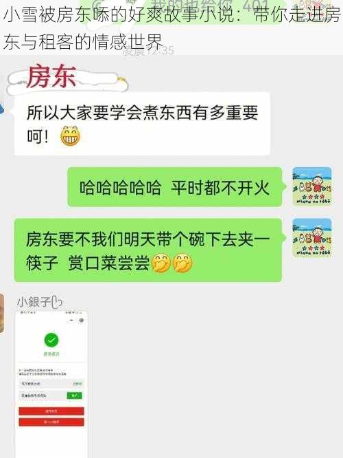 小雪被房东㖭的好爽故事小说：带你走进房东与租客的情感世界