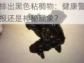 排出黑色粘稠物：健康警报还是神秘现象？