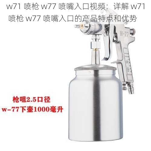 w71 喷枪 w77 喷嘴入口视频：详解 w71 喷枪 w77 喷嘴入口的产品特点和优势