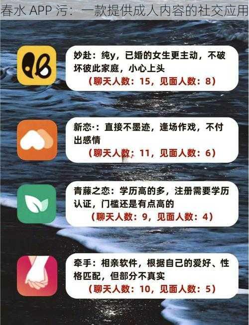 春水 APP 污：一款提供成人内容的社交应用