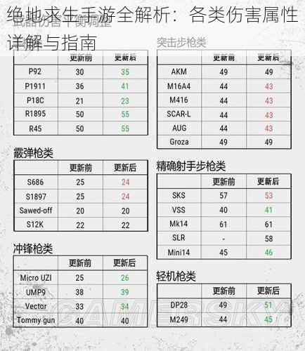 绝地求生手游全解析：各类伤害属性详解与指南