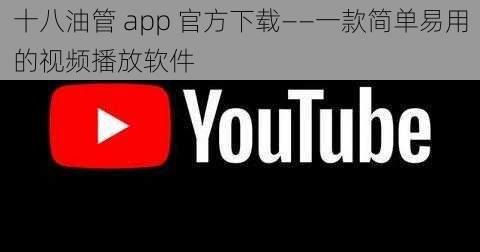 十八油管 app 官方下载——一款简单易用的视频播放软件