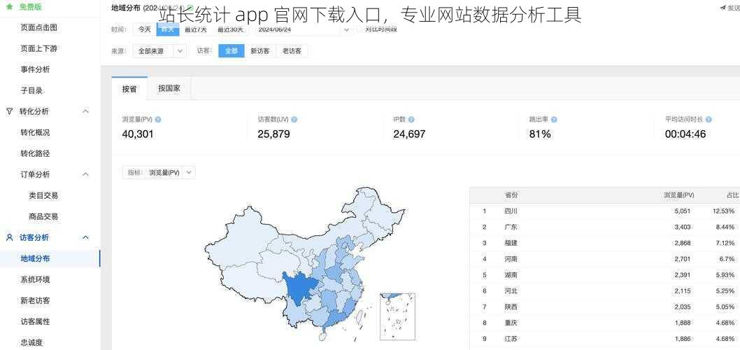 站长统计 app 官网下载入口，专业网站数据分析工具