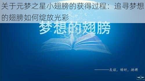 关于元梦之星小翅膀的获得过程：追寻梦想的翅膀如何绽放光彩