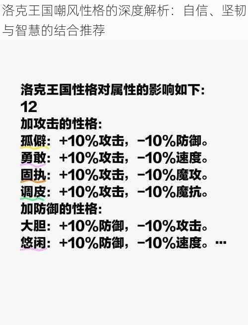 洛克王国嘲风性格的深度解析：自信、坚韧与智慧的结合推荐