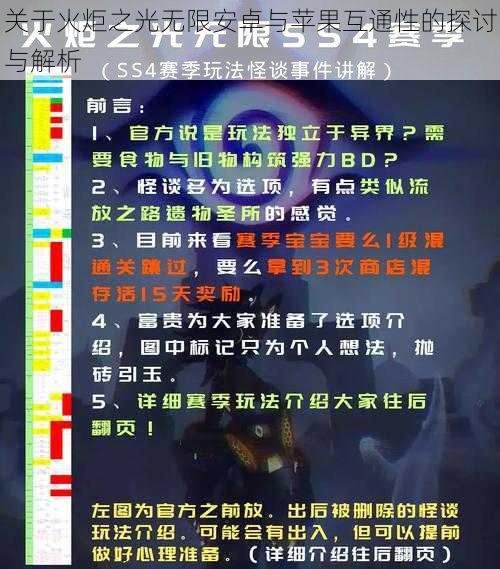 关于火炬之光无限安卓与苹果互通性的探讨与解析