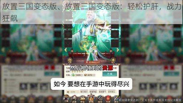 放置三国变态版、放置三国变态版：轻松护肝，战力狂飙