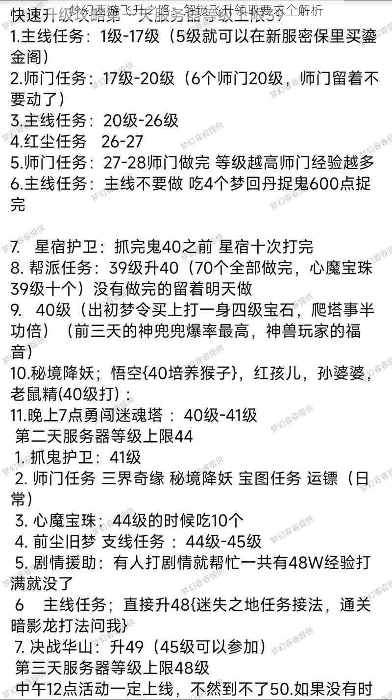 梦幻西游飞升之路：解锁飞升领取要求全解析