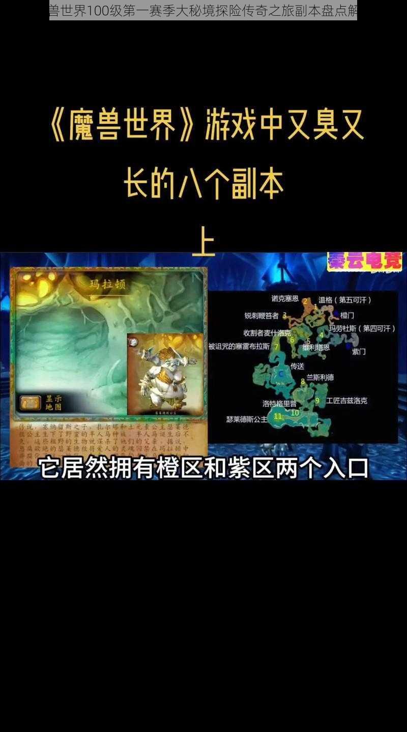 魔兽世界100级第一赛季大秘境探险传奇之旅副本盘点解析