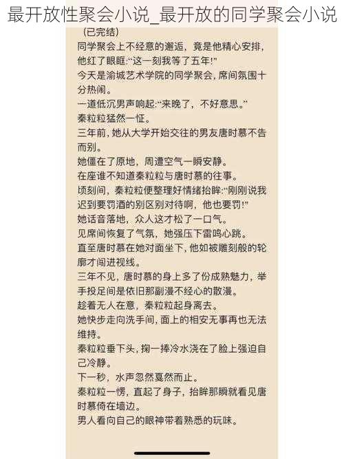 最开放性聚会小说_最开放的同学聚会小说