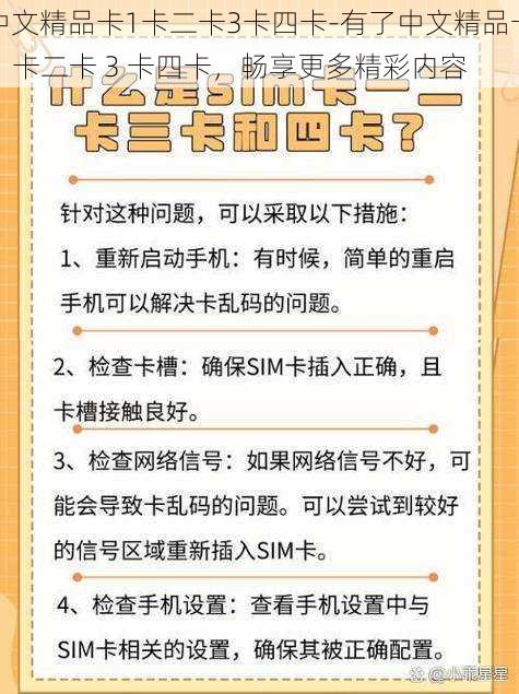 中文精品卡1卡二卡3卡四卡-有了中文精品卡 1 卡二卡 3 卡四卡，畅享更多精彩内容