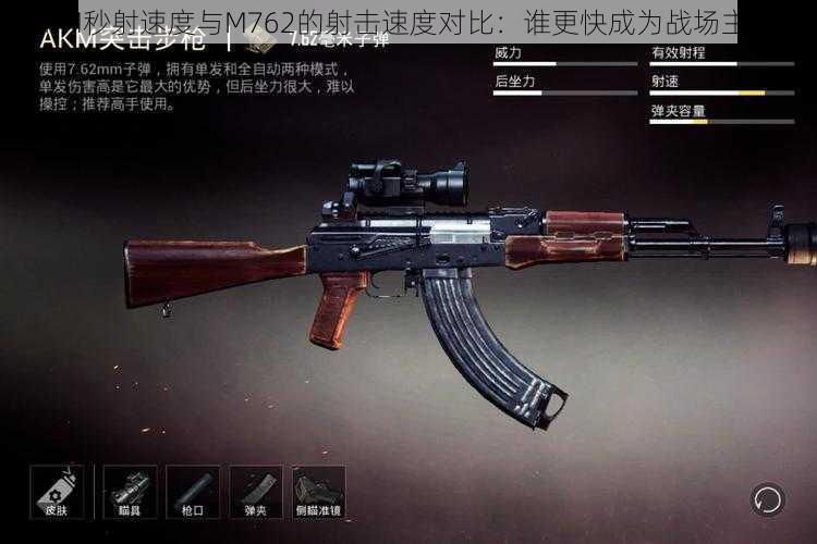 AKM秒射速度与M762的射击速度对比：谁更快成为战场主宰？