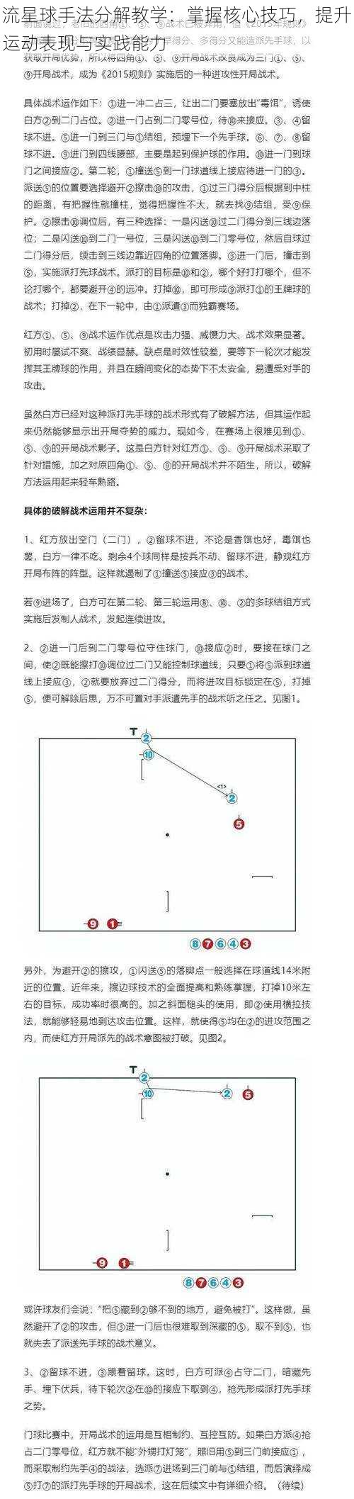 流星球手法分解教学：掌握核心技巧，提升运动表现与实践能力