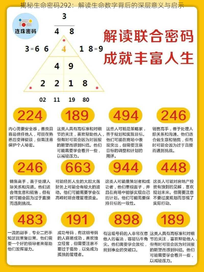 揭秘生命密码292：解读生命数字背后的深层意义与启示