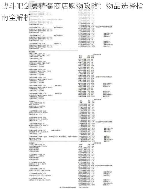 战斗吧剑灵精髓商店购物攻略：物品选择指南全解析